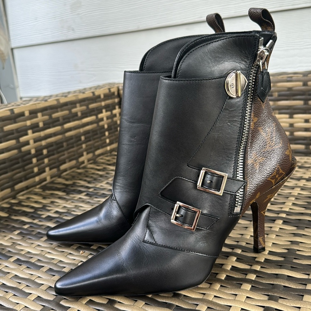 Louis Vuitton booties boots ankle booties heels